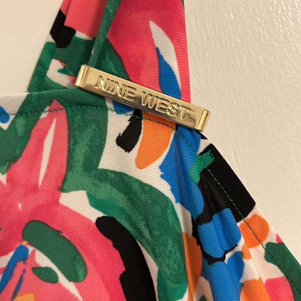 Nine West colorful floral one strap top size large - Picture 2 of 4